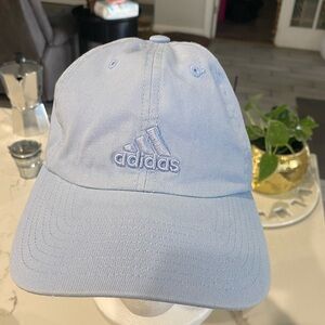 adidas Light Blue Dad Hat with Embroidered Logo